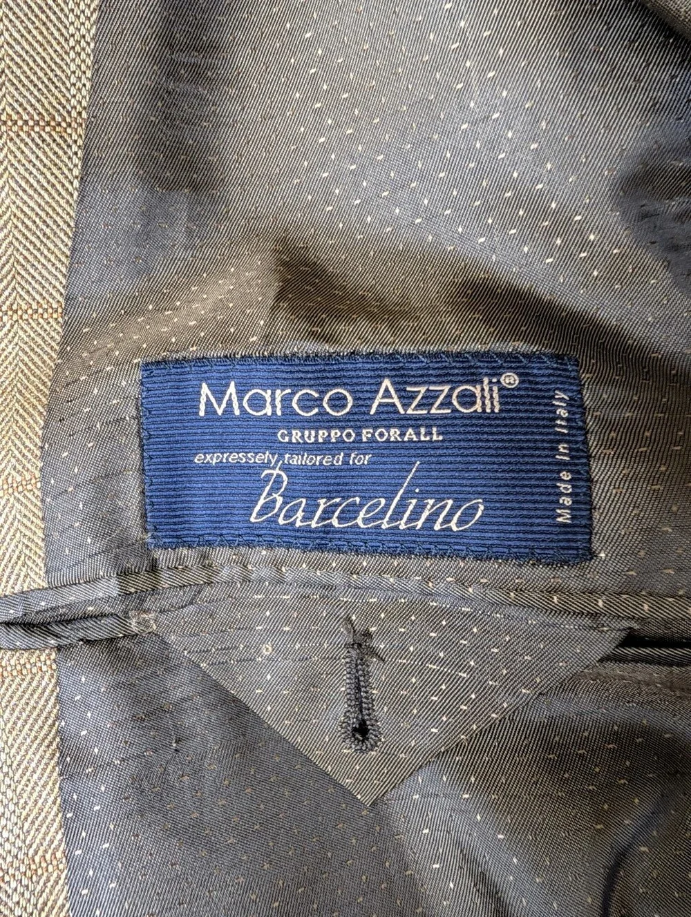 Barcelino x Marco Azzali Virgin Wool Sport Jacket in Soft Tan Herringbone